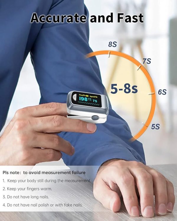Fingertip Pulse Oximeter Blood Oxygen Saturation Monitor